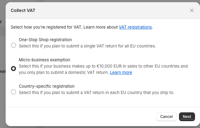 Google Chrome - Liwa.se AB · Taxes and duties · European Union · Shopify 2024-01-15 at 13.52.02.png